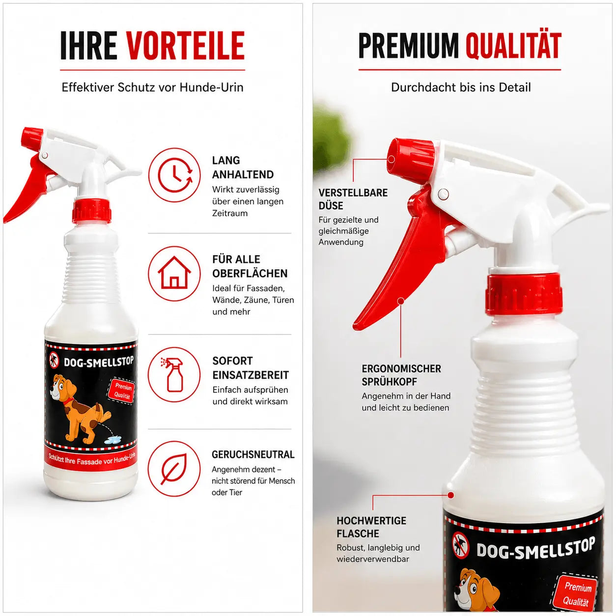 Hundeurin-Entferner & Markier-Stopp Spray | Fassadenschutz 600ml