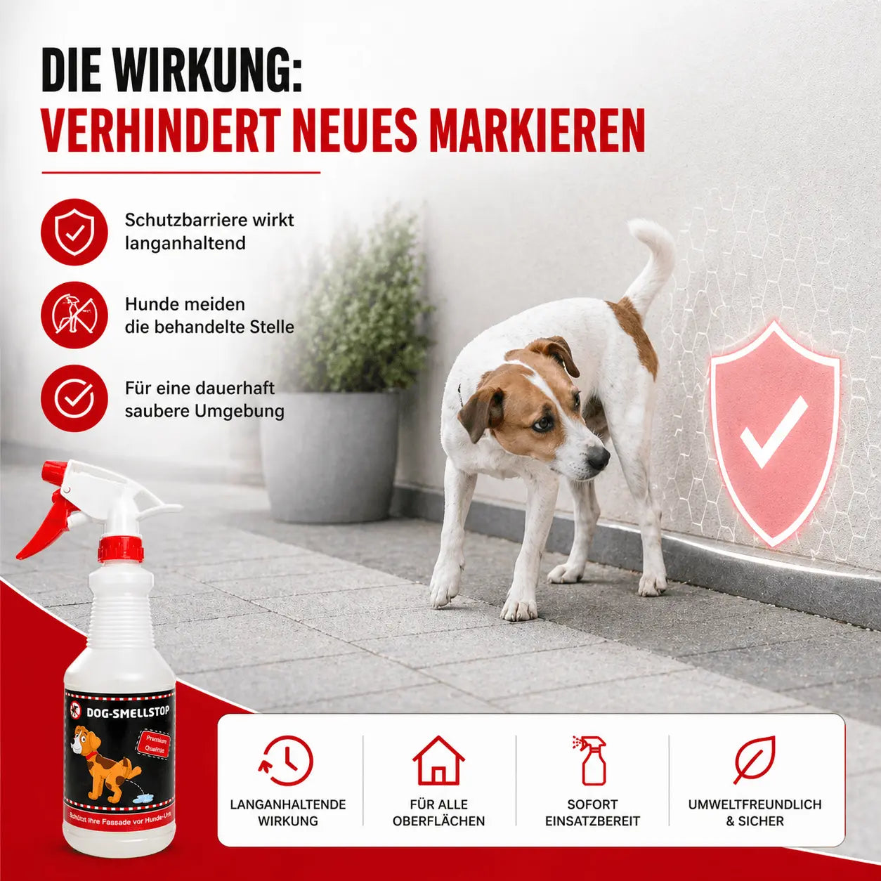 Hundeurin-Entferner & Markier-Stopp Spray | Fassadenschutz 600ml